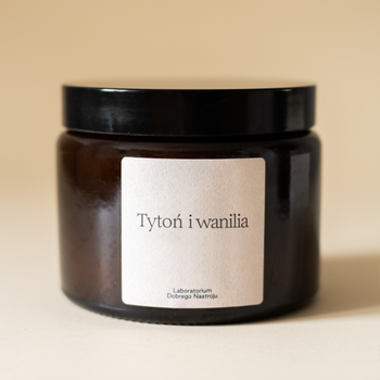 Tytoń i wanilia - świeca sojowa 500ml