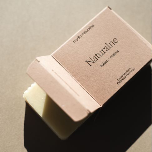 Naturalne · kakao · malina - mydło pod prysznic