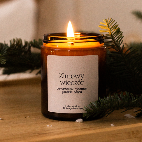 Zimowy wieczór - świeca sojowa 180ml