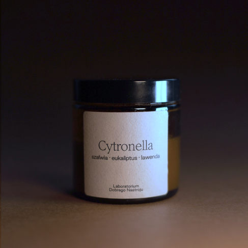 Świeca sojowa na komary: Cytronella 120ml
