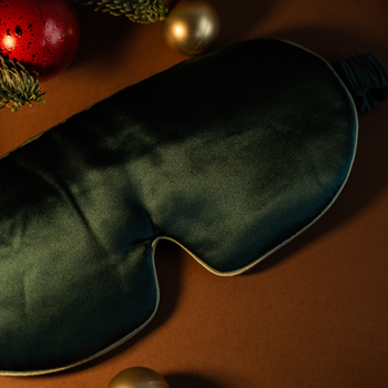 Jedwabna opaska na oczy - zielona