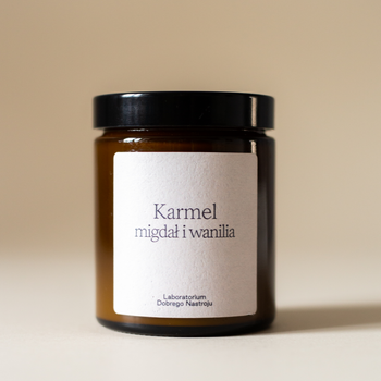 Karmel migdał i wanilia - świeca sojowa 180ml