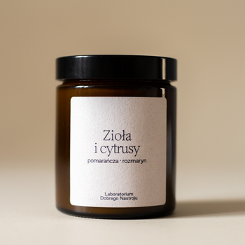 Zioła i cytrusy - świeca sojowa 180ml